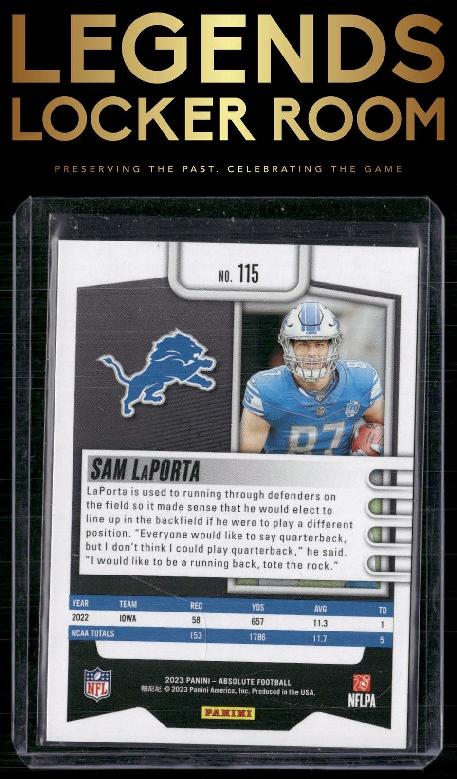 2023 Panini Absolute #115 Sam LaPorta Retail