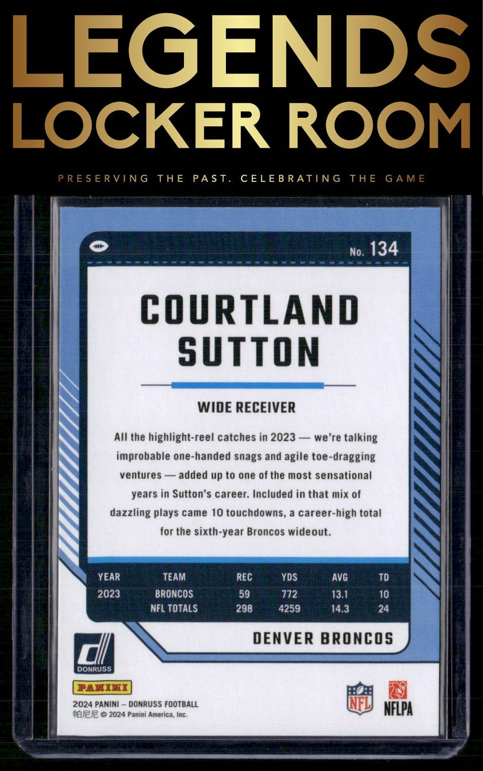 2024 Donruss #134 Courtland Sutton Press Proof Red