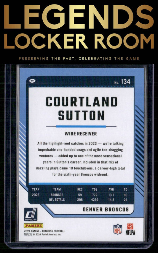 2024 Donruss #134 Courtland Sutton Press Proof Red