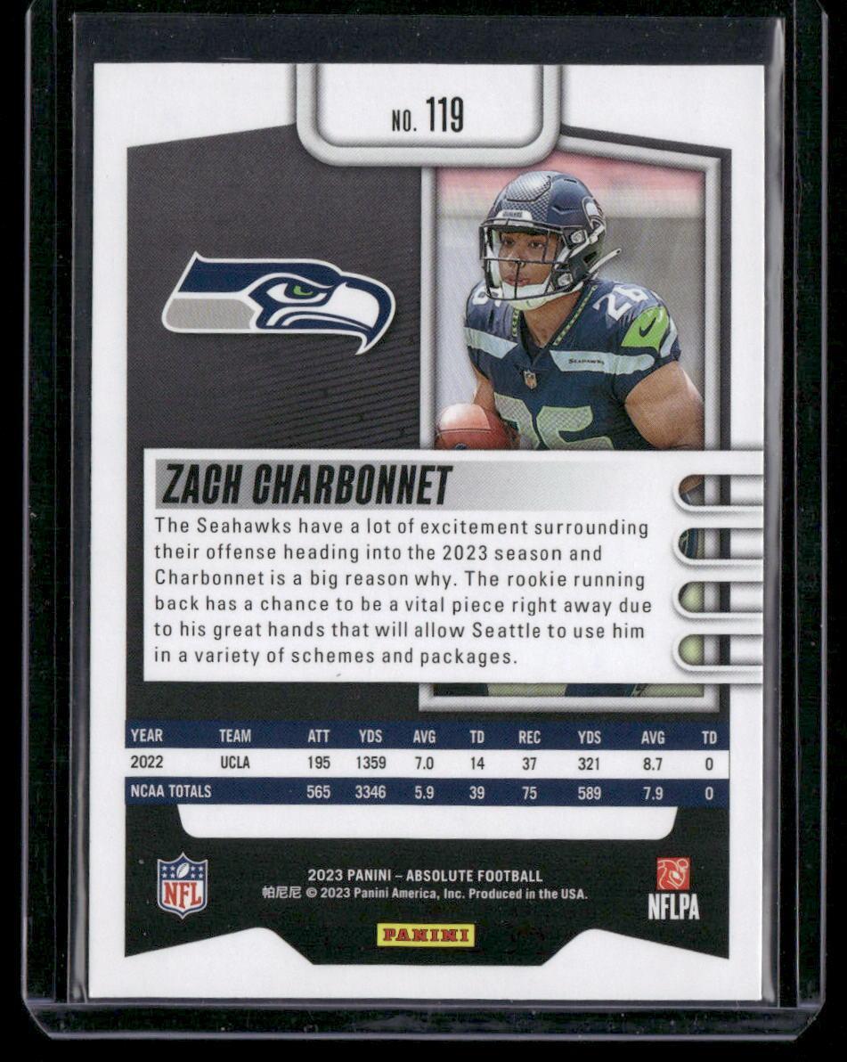 2023 Panini Absolute #119 Zach Charbonnet Retail