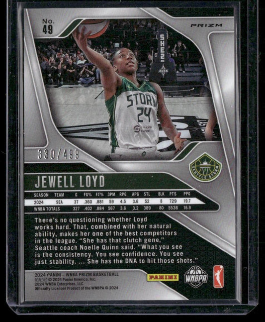 2024 Panini Prizm WNBA #49 Jewell Loyd Pulsar Prizms #/499