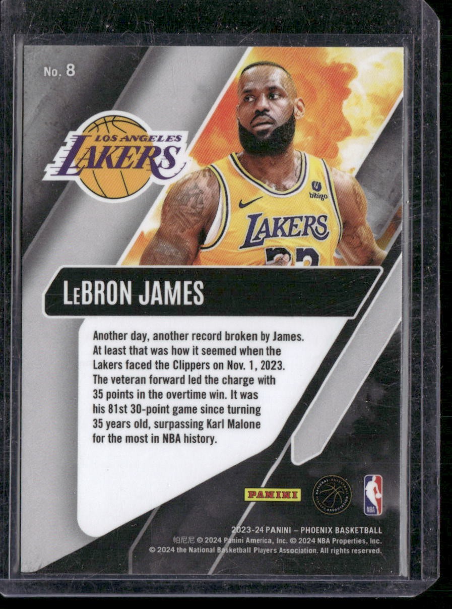 2023-24 Panini Phoenix #8 LeBron James Operation Detonation
