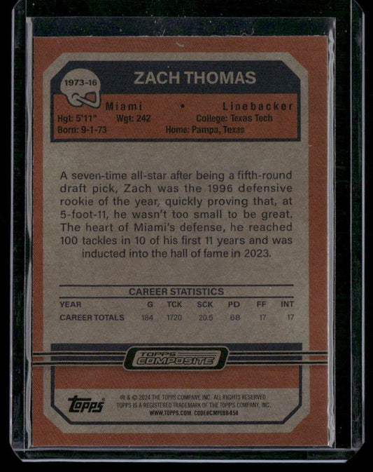 2023 Topps Composite #1973-16 Zach Thomas 1973 Topps Football