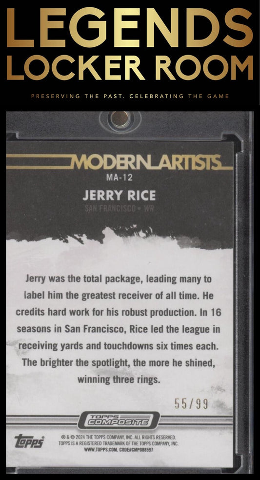 2023 Topps Composite #MA-12 Jerry Rice Modern Artists Blue #/99