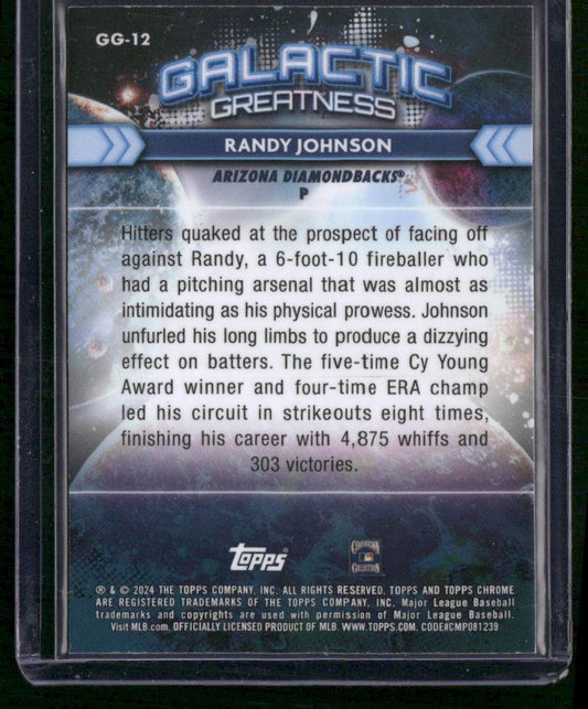 2024 Topps Chrome Cosmic #GG-12 Randy Johnson Galactic Greatness
