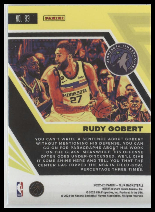 2022-23 Panini Flux #83 Rudy Gobert