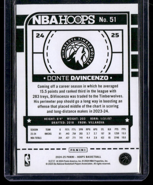 2024-25 Hoops #51 Donte DiVincenzo