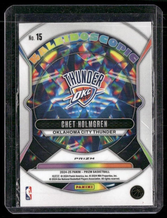 2024-25 Panini Prizm #15 Chet Holmgren Kaleidoscopic Prizms Silver