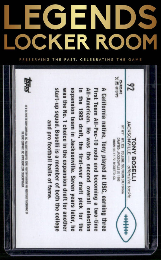 2024 Topps Chrome #92 Tony Boselli