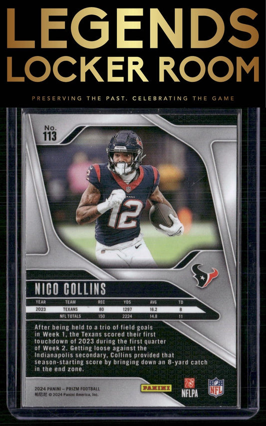 2024 Panini Prizm #113 Nico Collins