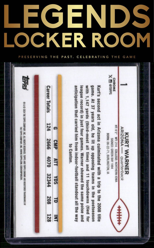 2024 Topps Chrome #1 Kurt Warner