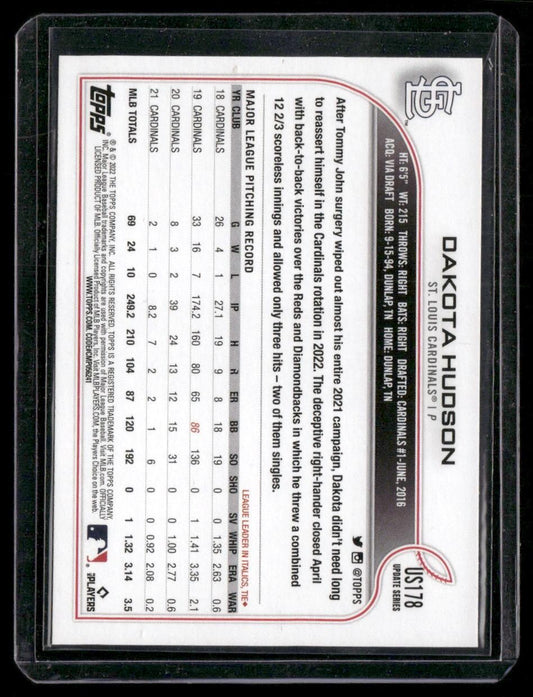 2022 Topps Update #US178 Dakota Hudson