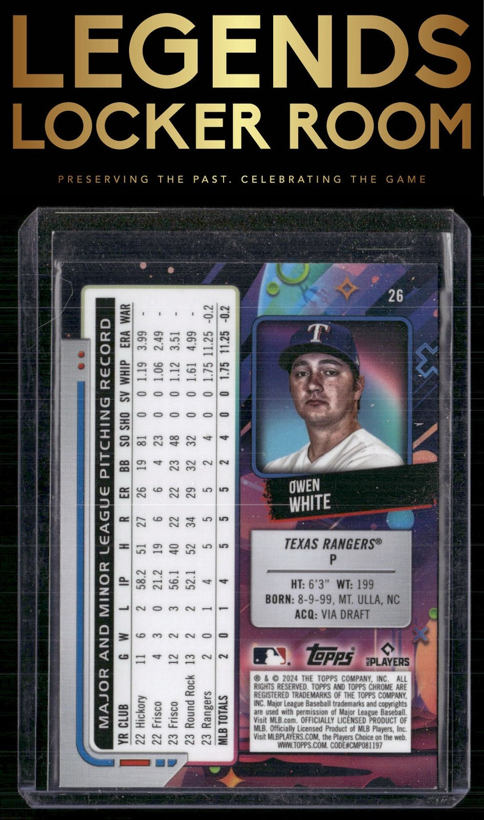 2024 Topps Chrome Cosmic #26 Owen White