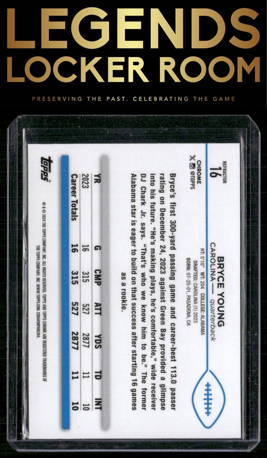 2024 Topps Chrome #16 Bryce Young Refractor