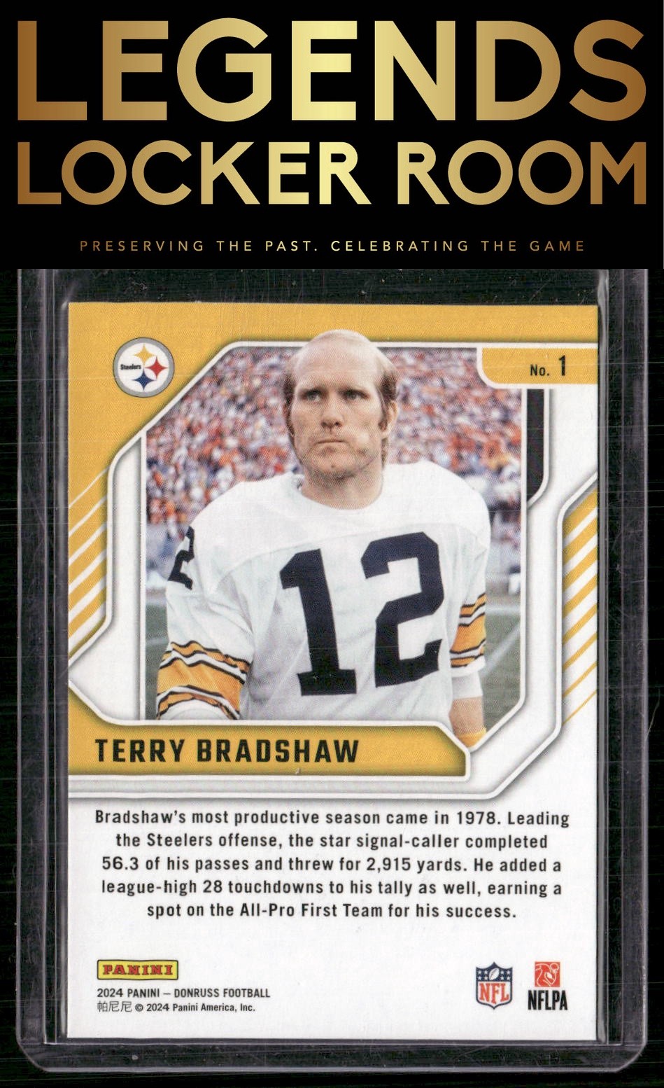 2024 Donruss #1 Terry Bradshaw The Legends Series