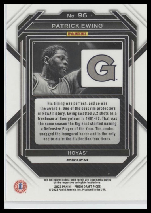 2023 Panini Prizm Draft Picks #96 Patrick Ewing Red Ice