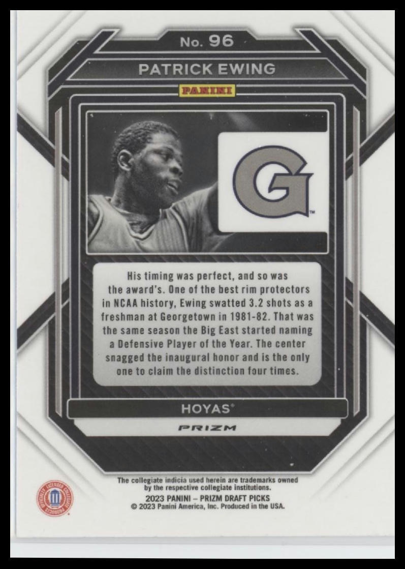 2023 Panini Prizm Draft Picks #96 Patrick Ewing Red Ice