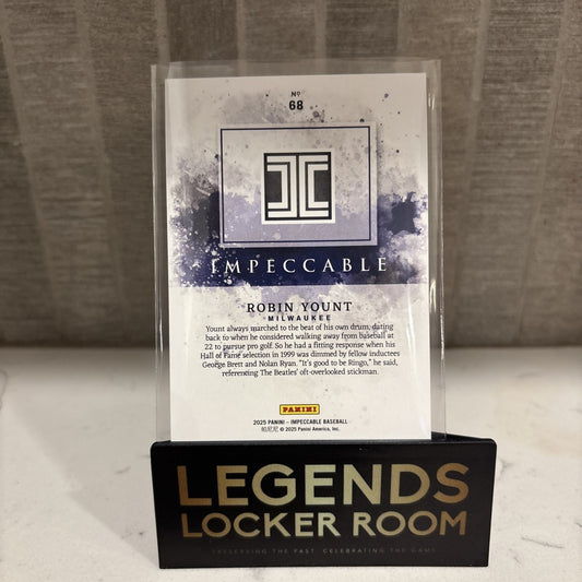 2025 Panini Impeccable Robin Young Holo Gold /10 Milwaukee Brewers