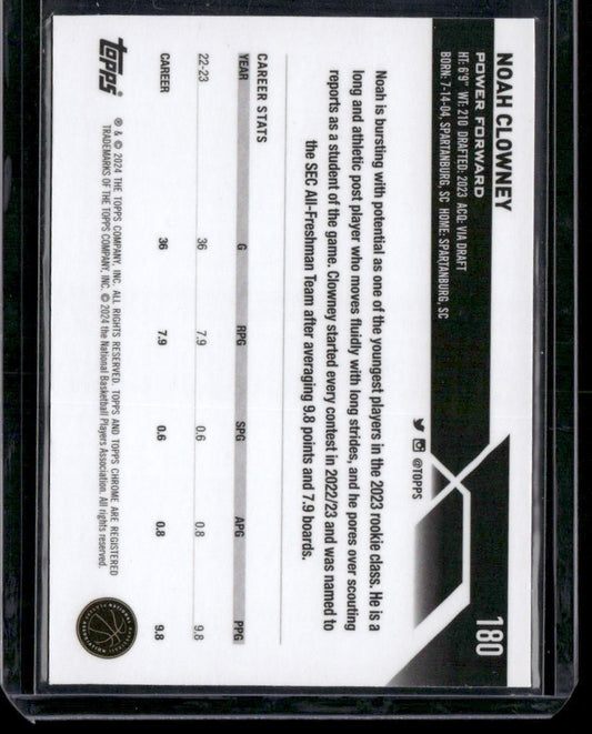 2023-24 Topps Chrome #180 Noah Clowney