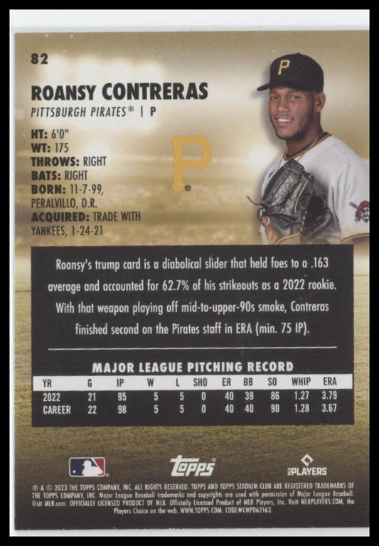 2023 Stadium Club #82 Roansy Contreras