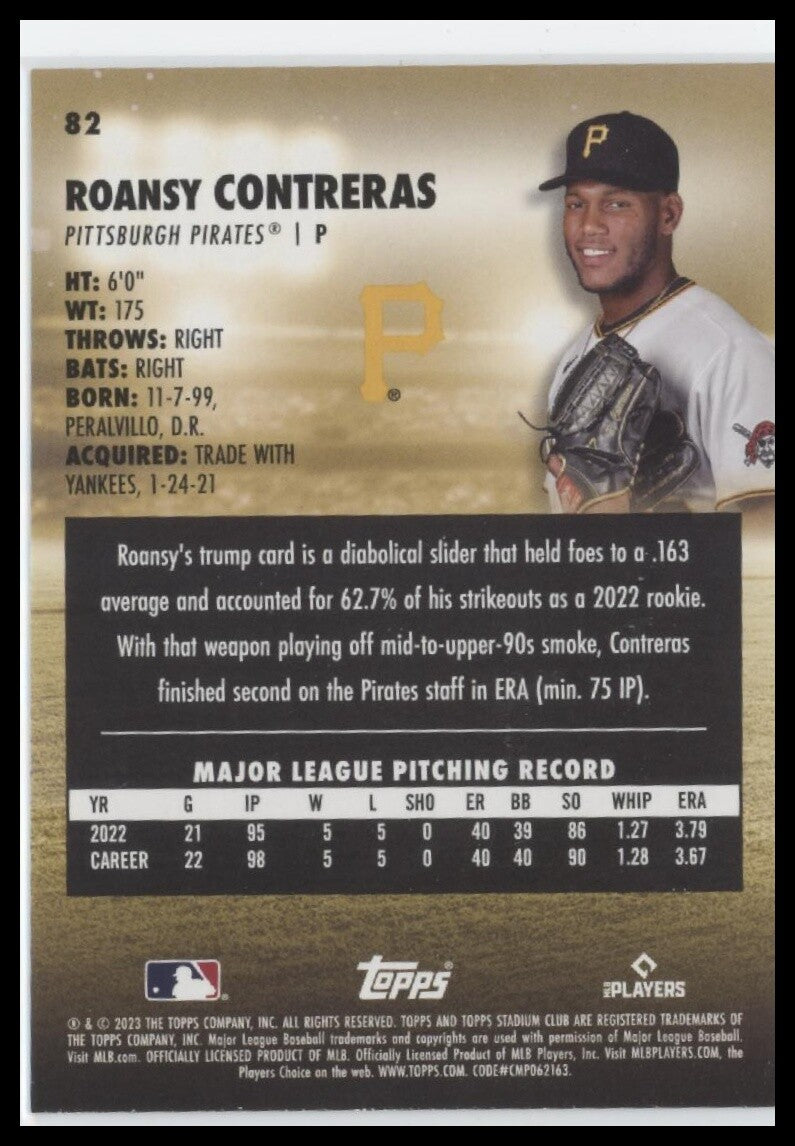 2023 Stadium Club #82 Roansy Contreras