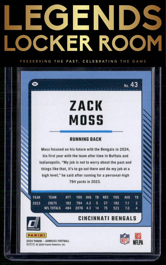 2024 Donruss #43 Zack Moss