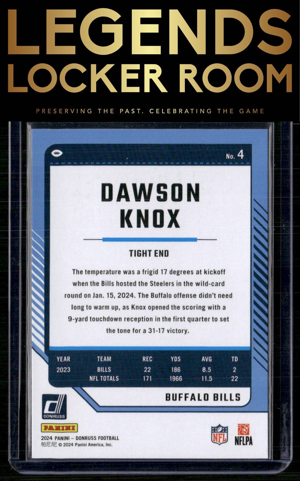 2024 Donruss #4 Dawson Knox