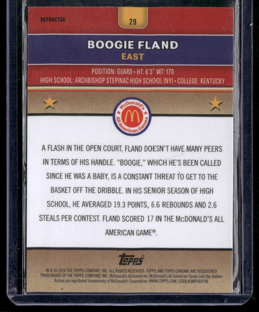 2024 Topps Chrome McDonald's All-American #29 Boogie Fland