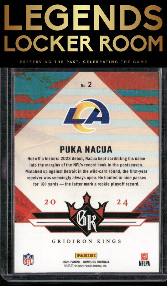 2024 Donruss #2 Puka Nacua Gridiron Kings
