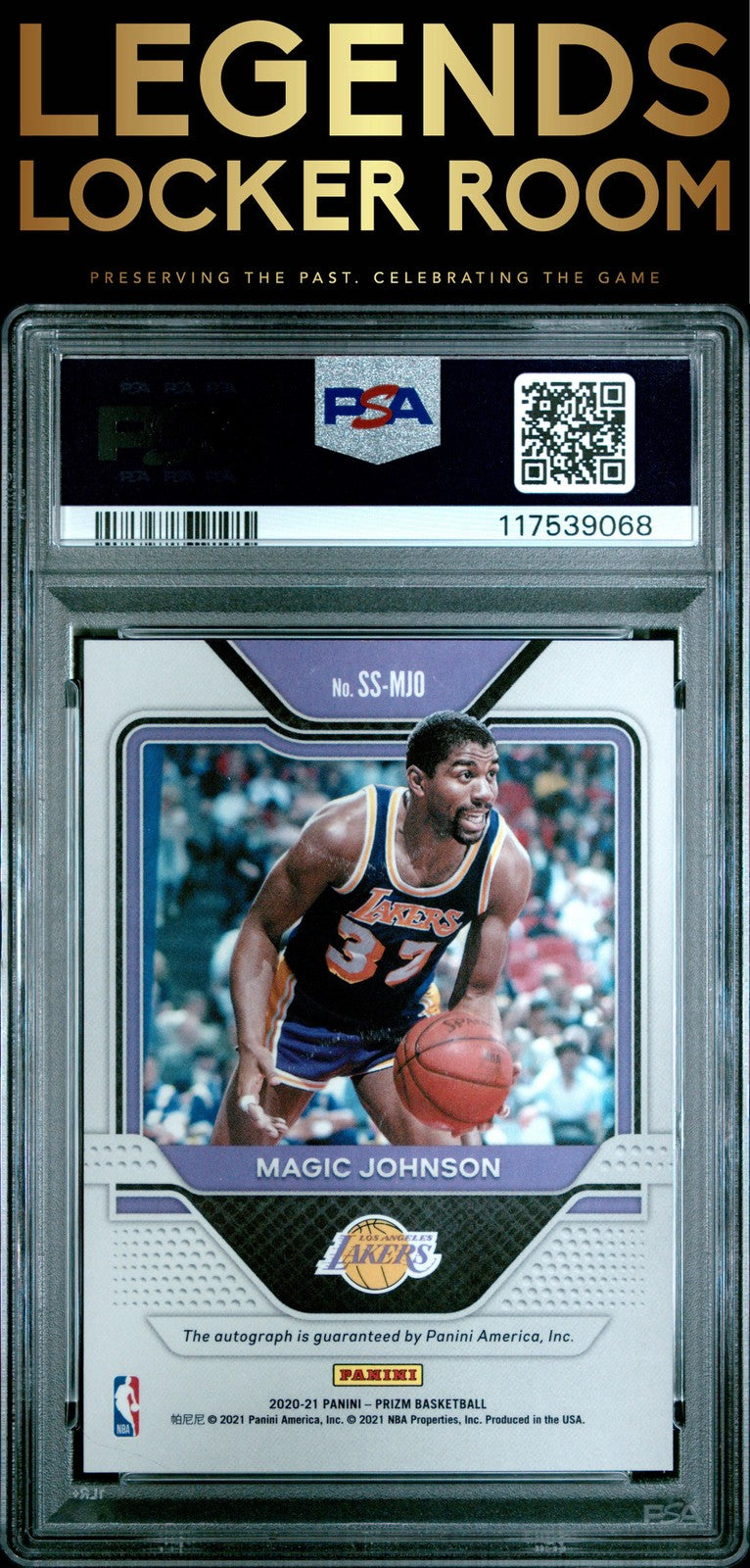 2020 Panini Prizm Sensational Signatures Magic Johnson PSA 9