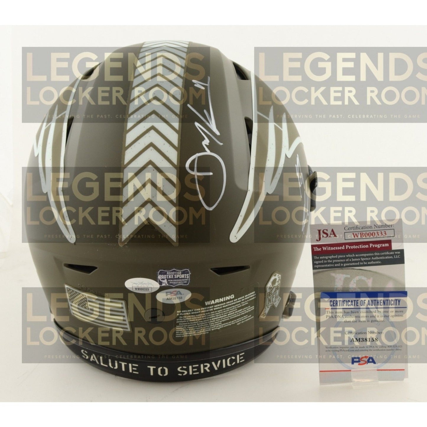 Rob Gronkowski & Julian Edelman Signed New England Patriots "Salute to Service"