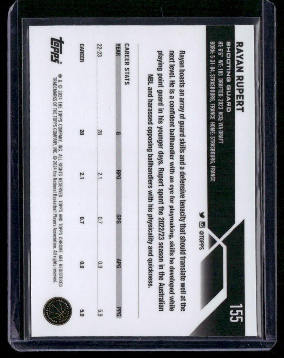 2023-24 Topps Chrome #155 Rayan Rupert
