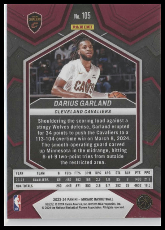 2023-24 Panini Mosaic #105 Darius Garland