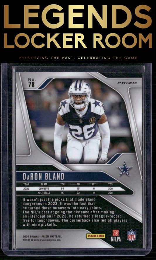 2024 Panini Prizm #78 DaRon Bland Silver