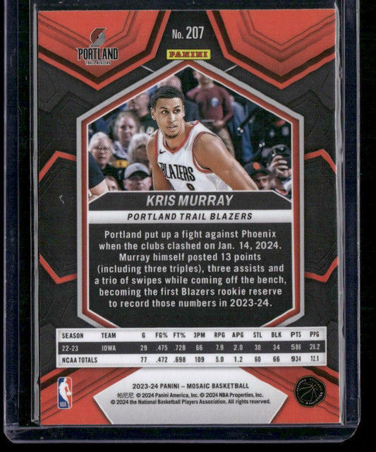 2023-24 Panini Mosaic #207 Kris Murray