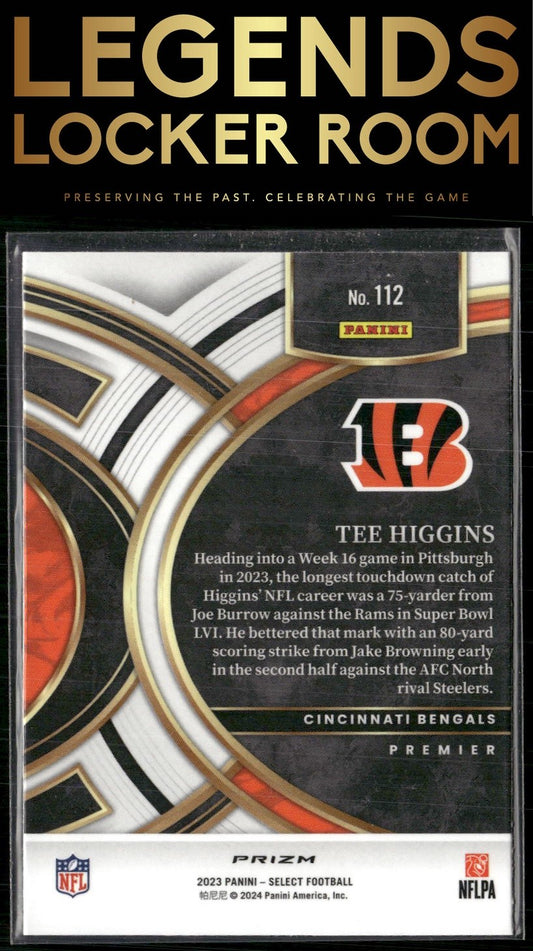 2023 Panini Select #112 Tee Higgins Silver Prizms