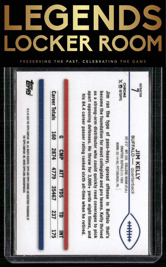 2024 Topps Chrome #7 Jim Kelly Refractor