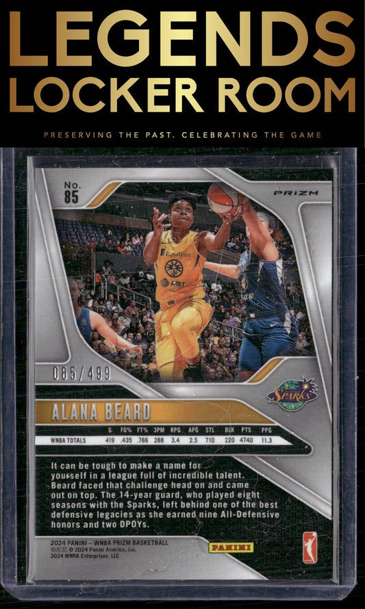 2024 Panini Prizm WNBA #85 Alana Beard Pulsar Prizms #/499