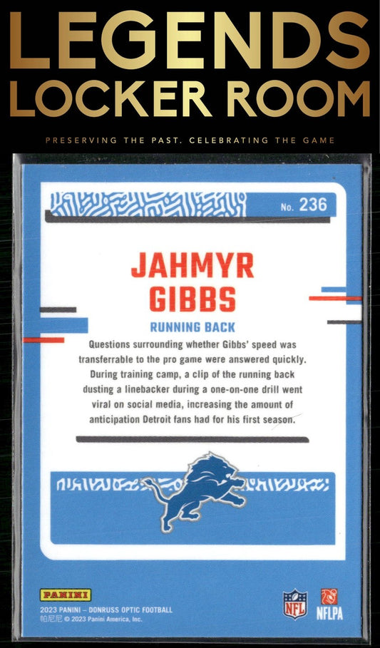 2023 Donruss Optic #236 Jahmyr Gibbs