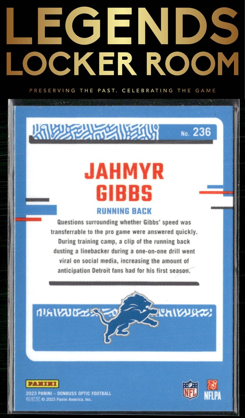 2023 Donruss Optic #236 Jahmyr Gibbs