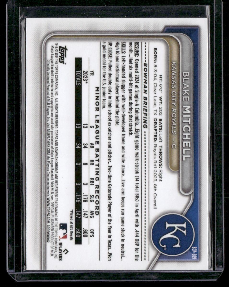 2024 Bowman Chrome #BCP-209 Blake Mitchell Prospects