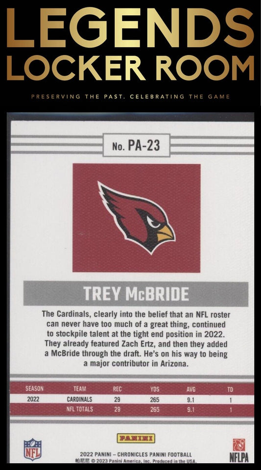 2022 Panini Chronicles #PA-23 Trey McBride Panini