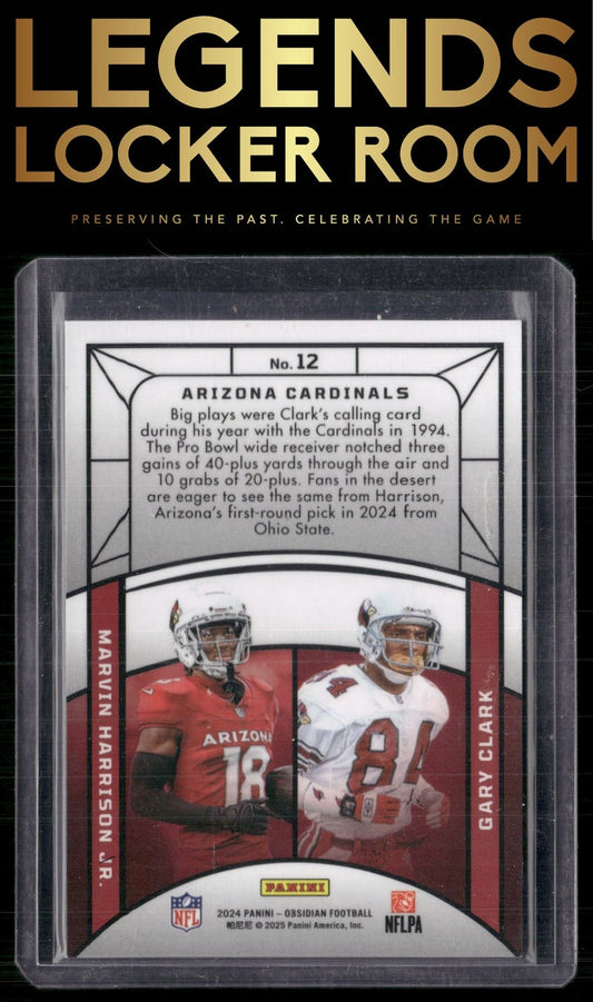 2024 Panini Obsidian #12 Gary Clark / Marvin Harrison Jr. Eclipsing Legends