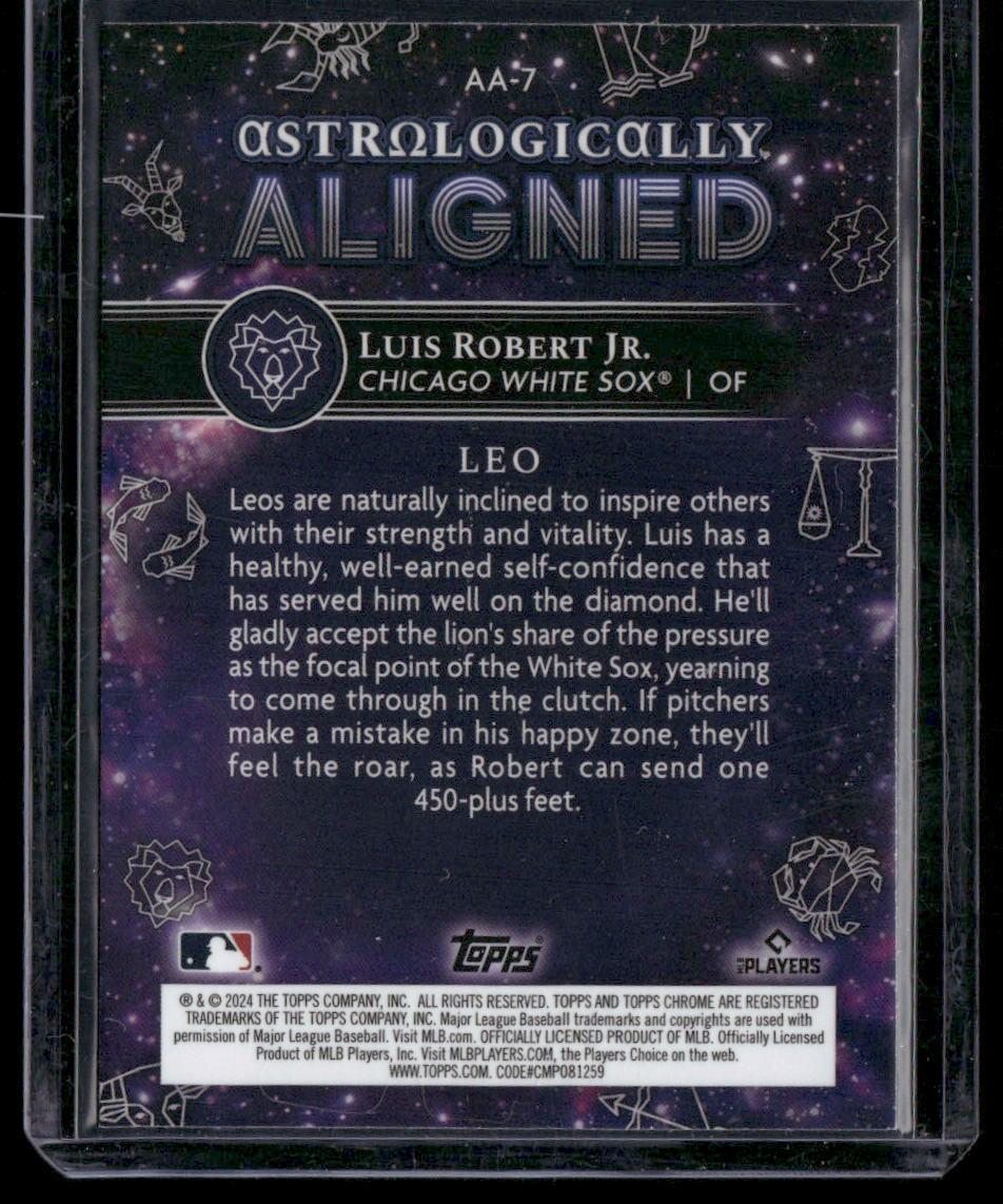2024 Topps Chrome Cosmic #AA-7 Luis Robert Jr. Astrologically Aligned