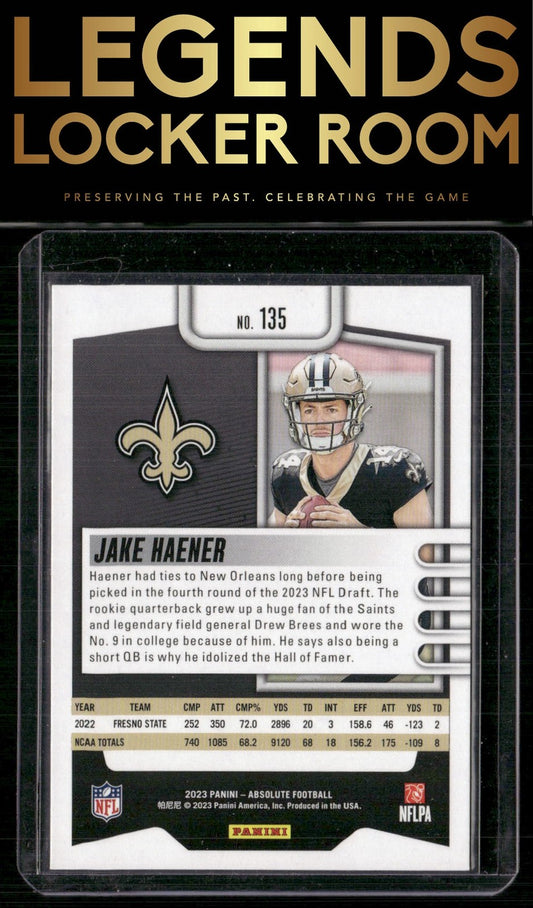 2023 Panini Absolute #135 Jake Haener