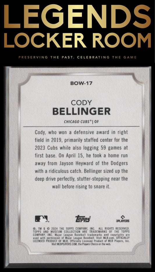 2024 Topps Museum Collection #BOW-17 Cody Bellinger Body of Work