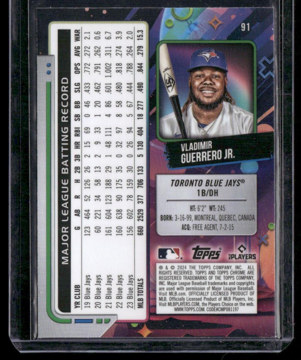 2024 Topps Chrome Cosmic #91 Vladimir Guerrero Jr.