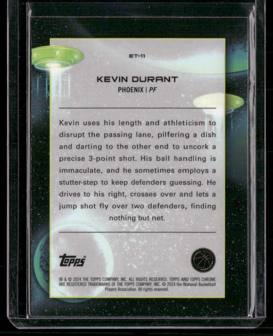 2023-24 Topps Chrome Cosmic #ET-11 Kevin Durant Extraterrestrial Talent