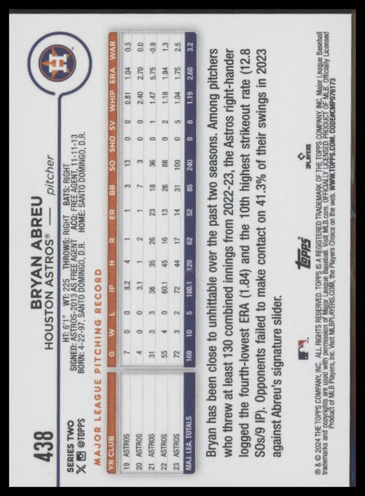 2024 Topps #438 Bryan Abreu