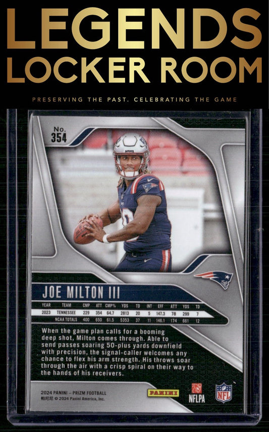 2024 Panini Prizm #354 Joe Milton III